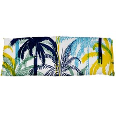 Colorful Summer Palm Trees White Forest Background Body Pillow Case Dakimakura (two Sides) by Vaneshart