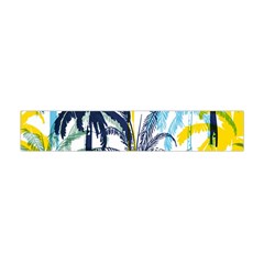 Colorful Summer Palm Trees White Forest Background Flano Scarf (mini) by Vaneshart