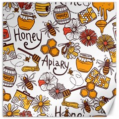 Honey Seamless Pattern Canvas 12  X 12  by Vaneshart