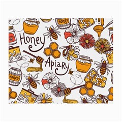 Honey Seamless Pattern Small Glasses Cloth (2 Sides) by Vaneshart