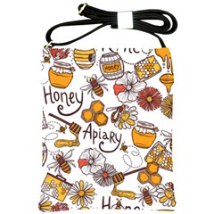 Honey Seamless Pattern Shoulder Sling Bag by Vaneshart