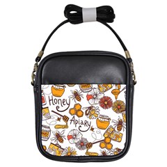 Honey Seamless Pattern Girls Sling Bag by Vaneshart