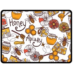 Honey Seamless Pattern Fleece Blanket (large)  by Vaneshart