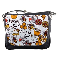 Honey Seamless Pattern Messenger Bag