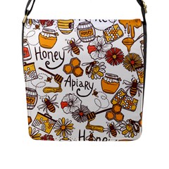 Honey Seamless Pattern Flap Closure Messenger Bag (l) by Vaneshart