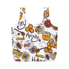 Honey Seamless Pattern Full Print Recycle Bag (m) by Vaneshart