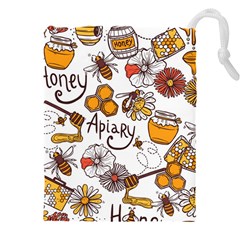 Honey Seamless Pattern Drawstring Pouch (4xl)