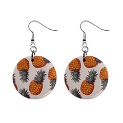 Seamless Pattern With Vector Illustrations Pineapples Mini Button Earrings by Vaneshart