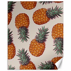 Seamless Pattern With Vector Illustrations Pineapples Canvas 11  X 14  by Vaneshart