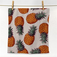 Seamless Pattern With Vector Illustrations Pineapples Face Towel by Vaneshart