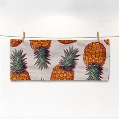 Seamless Pattern With Vector Illustrations Pineapples Hand Towel by Vaneshart