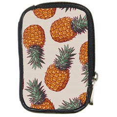 Seamless Pattern With Vector Illustrations Pineapples Compact Camera Leather Case by Vaneshart