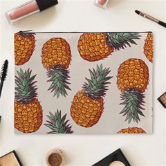 Seamless Pattern With Vector Illustrations Pineapples Cosmetic Bag (xl) by Vaneshart