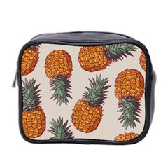 Seamless Pattern With Vector Illustrations Pineapples Mini Toiletries Bag (two Sides) by Vaneshart