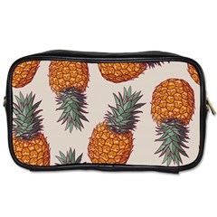 Seamless Pattern With Vector Illustrations Pineapples Toiletries Bag (two Sides) by Vaneshart