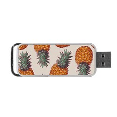 Seamless Pattern With Vector Illustrations Pineapples Portable Usb Flash (two Sides) by Vaneshart