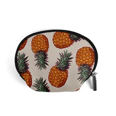 Seamless Pattern With Vector Illustrations Pineapples Accessory Pouch (small) by Vaneshart