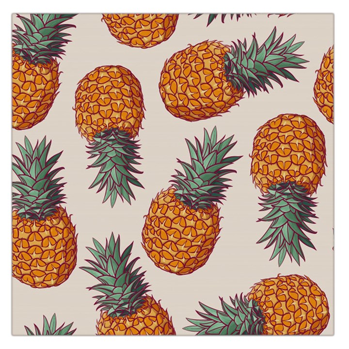 Seamless Pattern With Vector Illustrations Pineapples Large Satin Scarf (Square)