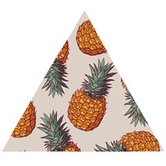 Seamless Pattern With Vector Illustrations Pineapples Wooden Puzzle Triangle