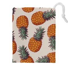 Seamless Pattern With Vector Illustrations Pineapples Drawstring Pouch (5xl)