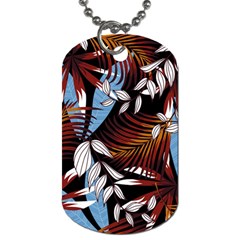 Trending Abstract Seamless Pattern With Colorful Tropical Leaves Plants Black Dog Tag (two Sides) by Vaneshart