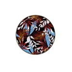 Trending Abstract Seamless Pattern With Colorful Tropical Leaves Plants Black Hat Clip Ball Marker (4 pack) Front