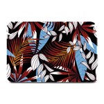 Trending Abstract Seamless Pattern With Colorful Tropical Leaves Plants Black Plate Mats 18 x12  Plate Mat