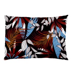 Trending Abstract Seamless Pattern With Colorful Tropical Leaves Plants Black Pillow Case by Vaneshart