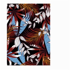 Trending Abstract Seamless Pattern With Colorful Tropical Leaves Plants Black Large Garden Flag (two Sides) by Vaneshart