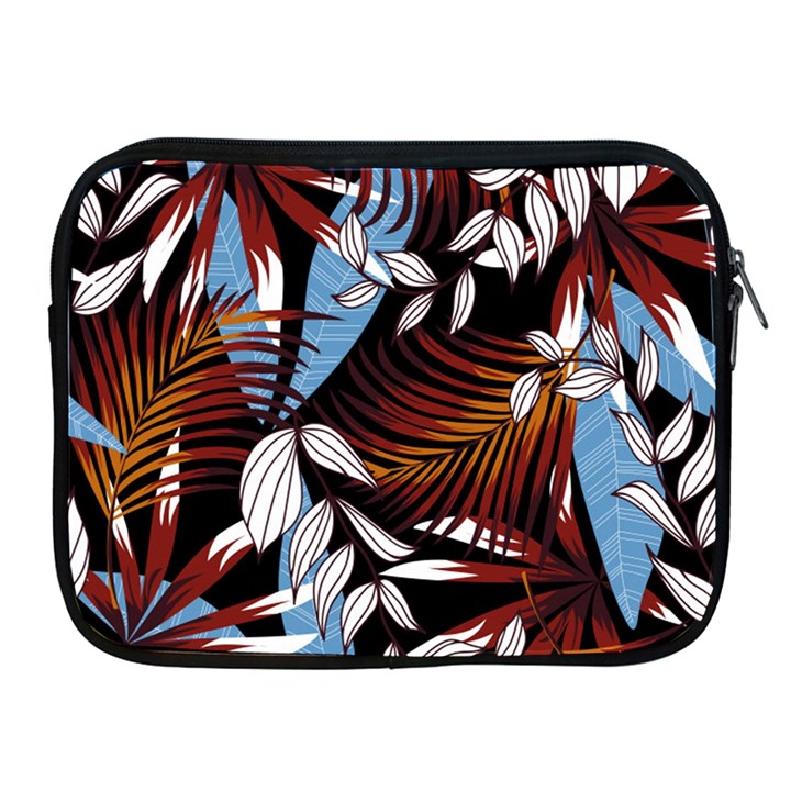 Trending Abstract Seamless Pattern With Colorful Tropical Leaves Plants Black Apple iPad 2/3/4 Zipper Cases