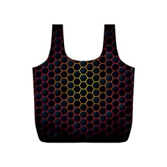 Dark Hexagon With Light Fire Background Full Print Recycle Bag (s) by Vaneshart