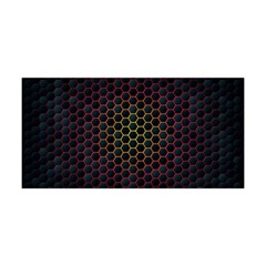 Dark Hexagon With Light Fire Background Yoga Headband by Vaneshart