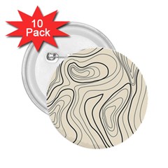 Topographic Lines Background Salmon Colour Shades 2 25  Buttons (10 Pack)  by Vaneshart