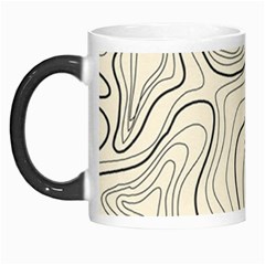 Topographic Lines Background Salmon Colour Shades Morph Mugs by Vaneshart