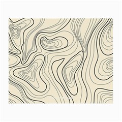 Topographic Lines Background Salmon Colour Shades Small Glasses Cloth by Vaneshart