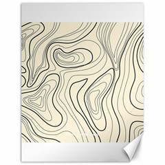 Topographic Lines Background Salmon Colour Shades Canvas 12  X 16  by Vaneshart