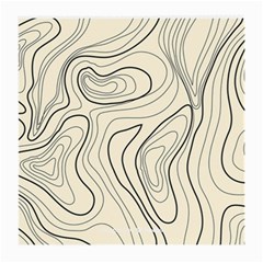 Topographic Lines Background Salmon Colour Shades Medium Glasses Cloth (2 Sides) by Vaneshart