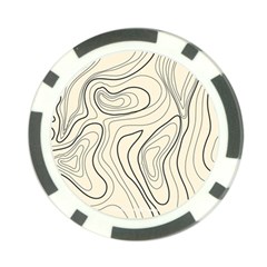 Topographic Lines Background Salmon Colour Shades Poker Chip Card Guard (10 Pack) by Vaneshart