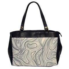 Topographic Lines Background Salmon Colour Shades Oversize Office Handbag by Vaneshart