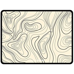 Topographic Lines Background Salmon Colour Shades Fleece Blanket (large)  by Vaneshart