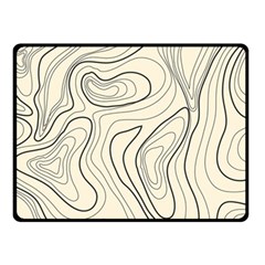 Topographic Lines Background Salmon Colour Shades Fleece Blanket (small) by Vaneshart