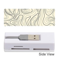 Topographic Lines Background Salmon Colour Shades Memory Card Reader (stick) by Vaneshart