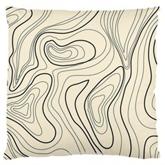 Topographic Lines Background Salmon Colour Shades Standard Flano Cushion Case (two Sides) by Vaneshart