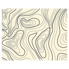 Topographic Lines Background Salmon Colour Shades Double Sided Flano Blanket (medium)  by Vaneshart