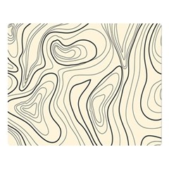 Topographic Lines Background Salmon Colour Shades Double Sided Flano Blanket (large)  by Vaneshart