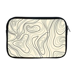 Topographic Lines Background Salmon Colour Shades Apple Macbook Pro 17  Zipper Case by Vaneshart