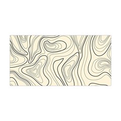 Topographic Lines Background Salmon Colour Shades Yoga Headband by Vaneshart