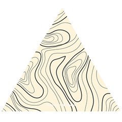 Topographic Lines Background Salmon Colour Shades Wooden Puzzle Triangle