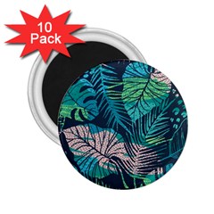 Seamless Abstract Pattern With Tropical Plants 2 25  Magnets (10 Pack)  by Vaneshart