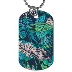 Seamless Abstract Pattern With Tropical Plants Dog Tag (two Sides) by Vaneshart